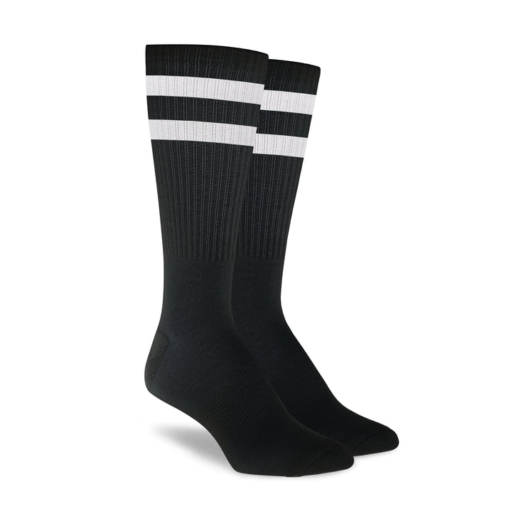 Black White Stripe Crew