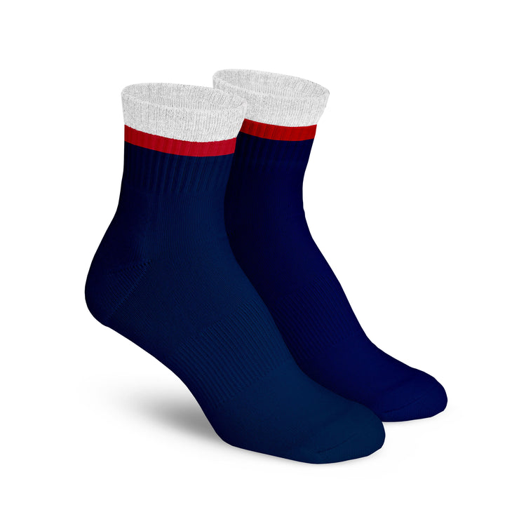 Stripe Ankle - Navy / Red / White