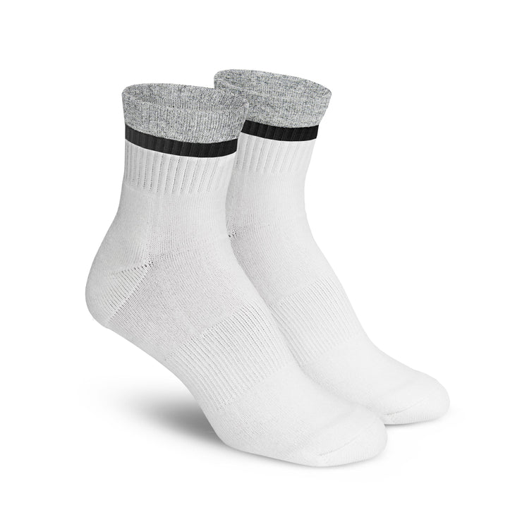 Stripe Ankle - White / Black / Grey