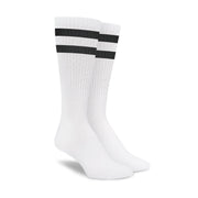 White Black Stripe Crew