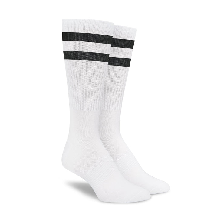 White Black Stripe Crew